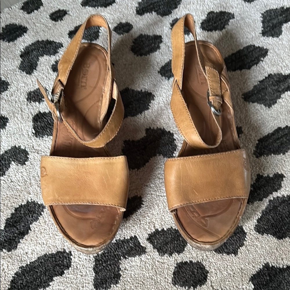 Born leather platform sandals
